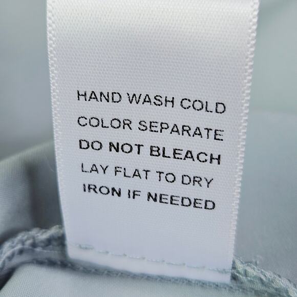 New Altar'd State Satin Wrap Mini Skirt Size Large Feminine Soft Blue Pastel - Picture 8 of 10